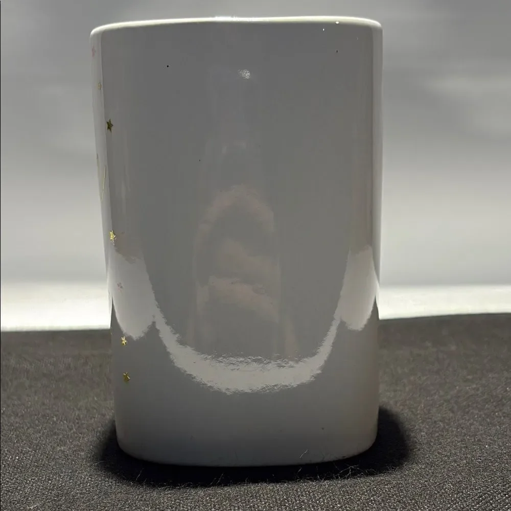 Shine White and Gold Bath Storage Cup